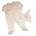 Halo Organic Cotton Coveralls and Hat - Blue Dot