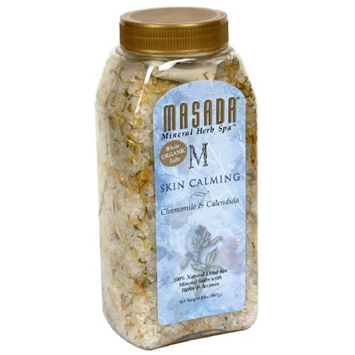 Masada Mineral Herb Spa 100% Natural Dead Sea Mineral Salts, Skin Calming, 2 lbs (907 g)... by Masada