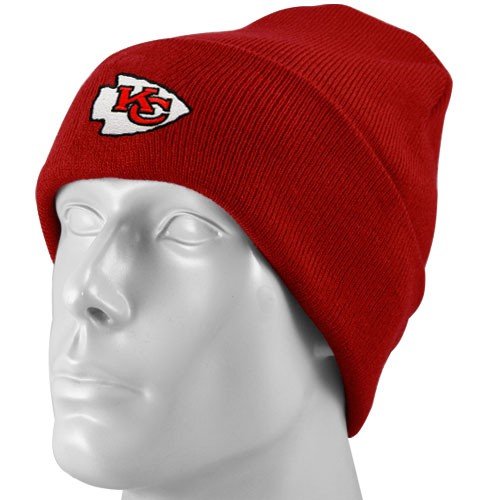 NFL Men's End Zone Cuffed Knit Hat - K010Z (Kansas City Chiefs, One Size Fits All)