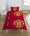 Manchester Man United Utd Stripe Single Duvet Cover Bedding Set
