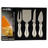 Set of 4 Stainless Steel Cheese Knives