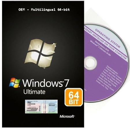 New Microsoft Oem Software Windows 7 Ultimate Includes Service Pack 1 64-Bit 1 Pc English