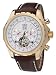 Perigaum Mens Gold Stainless w/ White Dial Navigator Watch
