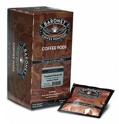 Baronet Coffee Toasted Almond Medium Roast, 18-Count Coffee Pods (Pack of 3)