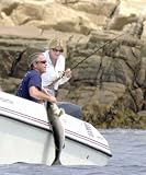 George Bush with Daughter Jenna, Art Poster by John Mottern, size 11