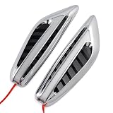 One Pair of Transparent White LED Roadster Coupe Turbo Racing Car SUV Truck Air Hood... by Astra Security