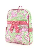 51PBEq4145L. SL160  Belvah Quilted Floral Paisley Backpack Purse   Green/Pink