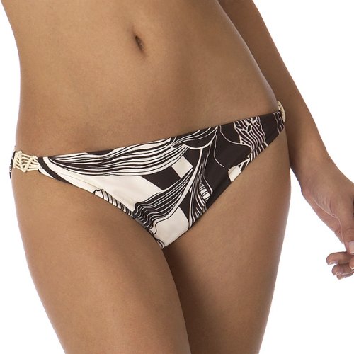 Mossimo Black: Tropical Print Hipster Swim Bottoms - Brown