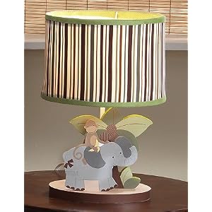 Bedtime Originals Baby Zoo Lamp with Shade - Chocolate by Lambs & Ivy