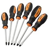 uxcell 滑り止め　ゴム　ハンドル　スクリュードライバー　ネジ回し　セット　6個