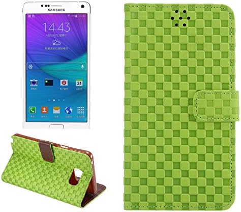 Samsung Galaxy Note5 Small Squares Pattern Leather Case Pattern Magnetic Flip Leather with TPU Wallet Card Slot Stand Cover Case for Samsung Galaxy Note5 (Green)