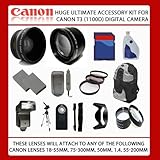 Huge 16GB Ultimate Accessory Kit For Canon EOS Rebel T3 (1100D) Digital Cam ....