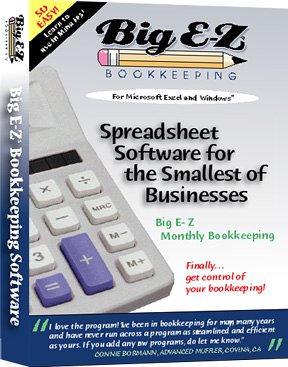 Big E-Z Monthly Bookkeeping for Microsoft Excel