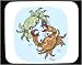 Mouse Pad with crabs, animals, fighting, shellfish, pinchers