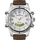 Timex Men's T49828 Expedition Rugged Chronograph Analog-Digital Brown Leather Strap Watch