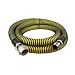 Plastiflex Plastic HI-VAC Suction Hose Assembly, Yellow/Black, 2" Female Cam and Groove X Male NPT , 15 psi Max Pressure, 20' Length, 2" ID