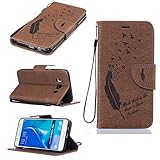 Samsung Galaxy J5 2016 (SM-J510FN) ケース UNEXTATI 高品質 PUレザー 手帳型 ケース 財布型 ウォレット型 衝撃吸収 保護カバー カード収納 ホルダー ス