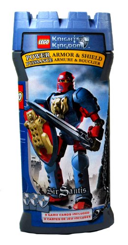 Lego Year 2005 Knights Kingdom Series 7-1/2 Inch Tall Figure Set #8794 - Knight of the Bear SIR SANTIS with Orkosan Side-Sweep Movement Plus Shield and Sword (Total Pieces: 47)