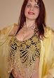 Beaded Belly Dance Bra Cover with Long Gold Fringe