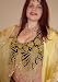 Beaded Belly Dance Bra Cover with Long Gold Fringe