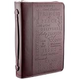 Names of Jesus Burgundy Bible / Book Cover (Large)