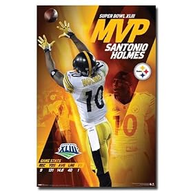 Pittsburgh Steelers (Santonio Holmes, Super Bowl XLIII MVP) Sport Poster Print - 24