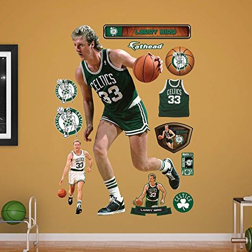 Larry Bird FATHEAD Boston Celtics NBA Official Vinyl Wall Graphic LIFE-SIZE, BRAND NEW!