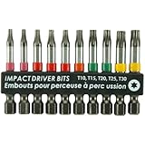 Exchange-a-Blade 98097 Assorted Torx Screwdriver Bit Set for  Drivers 2-Inch  Length Color Coded