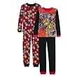 Boys' 4-piece Transformers Old Friends Pajama Set - Black/Red