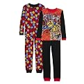 Boys' 4-piece Transformers Old Friends Pajama Set - Black/Red