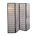 4-Panel Room Divider- Cherry