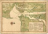 1639 LARGE DUTCH MAP NEW YORK CITY WITH NAMES INDEX