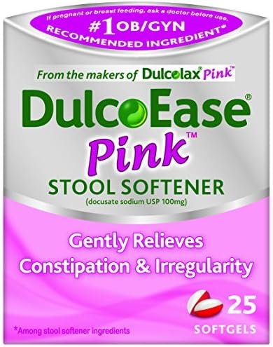 DulcoEase Pink, Stool Softener, 25 Count by DulcoEase