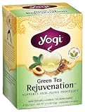 Yogi Green Tea Rejuvenation, Herbal Tea Supplement, 16-Count Tea Bags (Pack of 6)