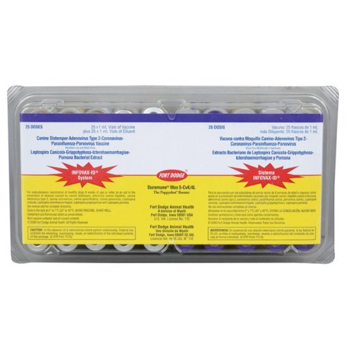 Duramune Max 5-CVK-4L 25 single dose pkg.- Fort Dodge Duramune Max 5-CVK-4L 25 single dose pkg.- Fort Dodge