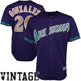 Luis Gonzalez Arizona Diamondbacks Majestic Purple Throwback Replica Jersey