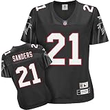 Deion Sanders #21 Black Atlanta Falcons Mitchell & Ness NFL Premier Throwback All Stitched Replica Jersey - X-LARGE