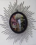 Aztec Tribal Glass Wall Mirror Contemporary