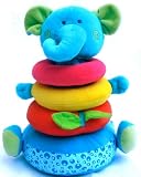 Baby Plush Stacking & Sorting Rings Early Learning Educational Animal Toy Wit...