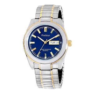 Armitron Men\’s 201501BLU Two-Tone Expansion Band and Blue Dial Dress Watch