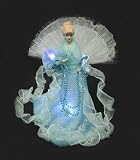 12 Blue LED Fiber Optic Angel Christmas Tree Topper