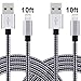 Amoner 2Pack 10FT Lightning Cable Cord Nylon Braided 8 Pin to USB Charging Cable Charger Cord for Apple iPhone 7/7 plus,iPhone SE/6/6s/6 plus/6s plus,5c/5s/5,iPad Air/Mini,iPod, Compatible with iOS10