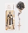 Bookmark Rosary - Saint Martin De Porres - Bookmark and Full 14" Rosary - Exclusively from Milano, Italy