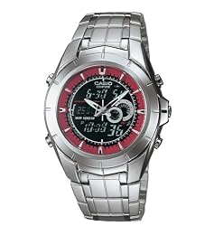 Casio Men's Ana-Digi Edifice Thermometer Bracelet Watch #EFA119D-1A4V