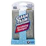 Clean Team Solutions Gold/Silver ScruBBing Sponges, 12 Count Box (Pack of 3)