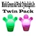 Mobi Tykelight Jr. Green and Pink Portable Nightlight Bundle