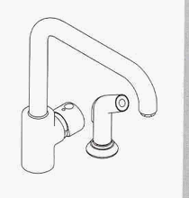 Axor Uno Kitchen Faucet With Sidespray - 14856001