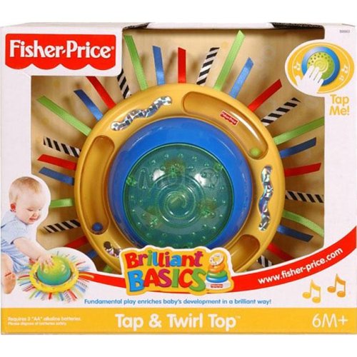 Childrens Toyshop   : Fisher Price Brilliant Basics - Tap & Twirl Top