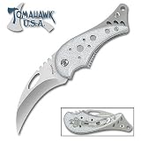 Tomahawk Folding Knife Silver Hawkbill