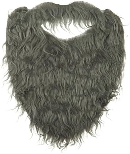 Janestore Fashion Grey Old Man Fake Fur Beard &amp; Mustache Costume Accessory